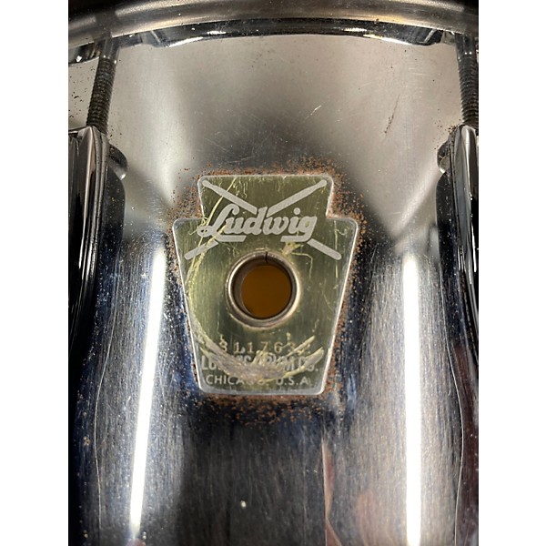 Used 1990s Ludwig 14X8 Coliseum Chrome over Maple Drum