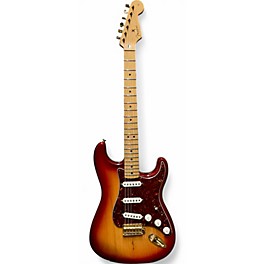 Used 2005 Fender Stratocaster  Cherry Sunburst Solid Body Electric Guitar