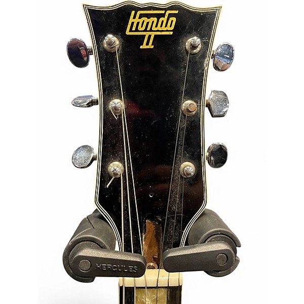 Vintage 1970s Hondo 1970's 2pu Electric Cherry Sunburst Solid Body Electric Guitar