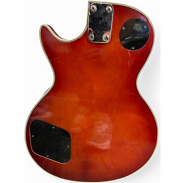 Vintage 1970s Hondo 1970's 2pu Electric Cherry Sunburst Solid Body Electric Guitar