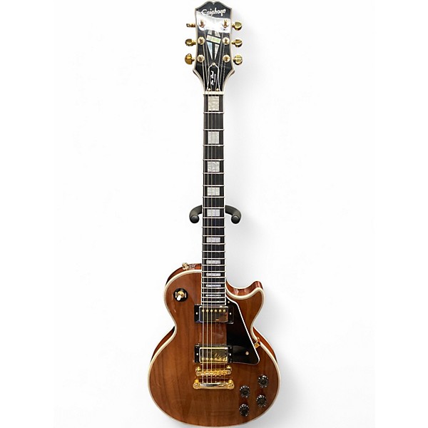 Used Epiphone Used Epiphone Les Paul Custom Koa Natural Solid Body 