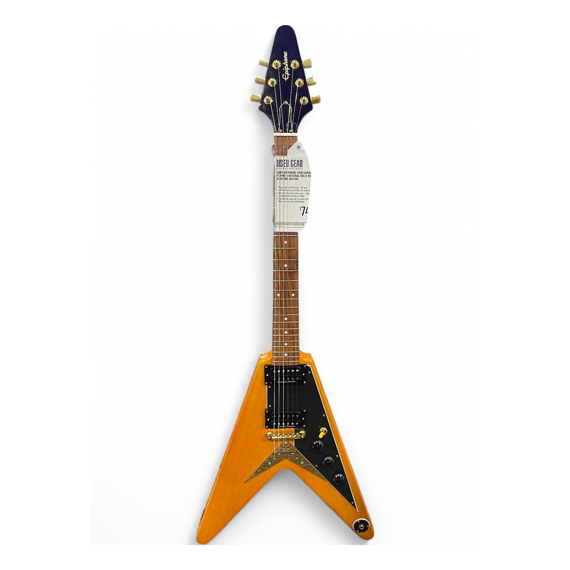 【美品】Epiphone 1958 Korina Flying V Buy Epiphone 1958 Korina Flying V Electric Guitar (Aged