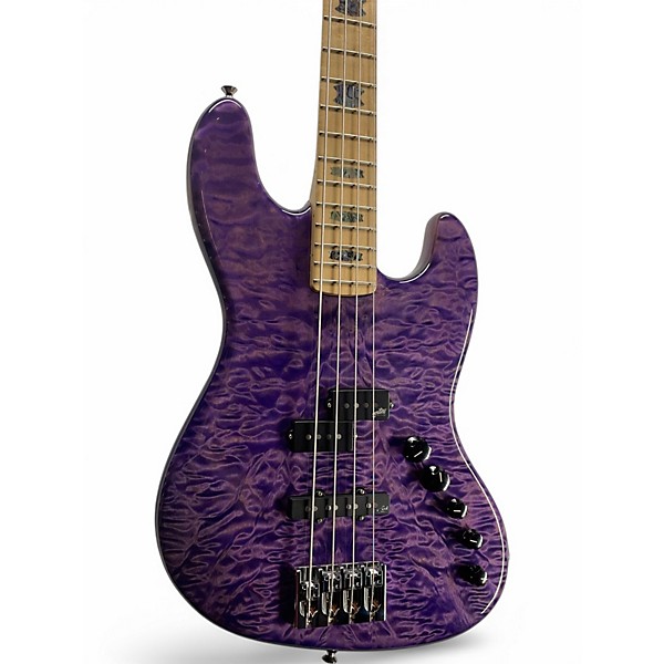 Used Spector Coda 4 DLX Purple Electric Bass Guitar