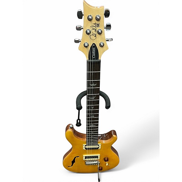 Used PRS SE Custom 22 Semi-Hollowbody Santana Yellow Hollow Body Electric Guitar