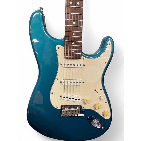Vintage 1998 Fender American Standard Stratocaster Metallic Aqua Marine Solid Body Electric Guitar