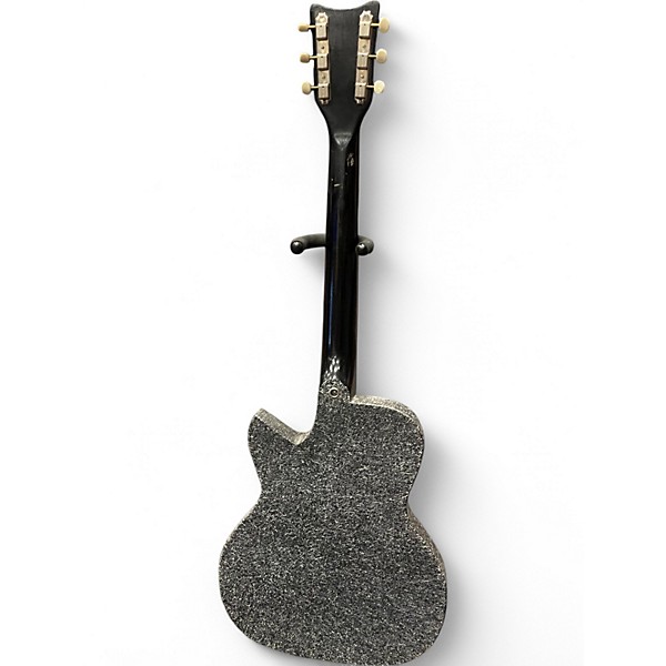 Vintage 1959 Kay 4140 Sizzler Silver Sparkle Solid Body Electric Guitar