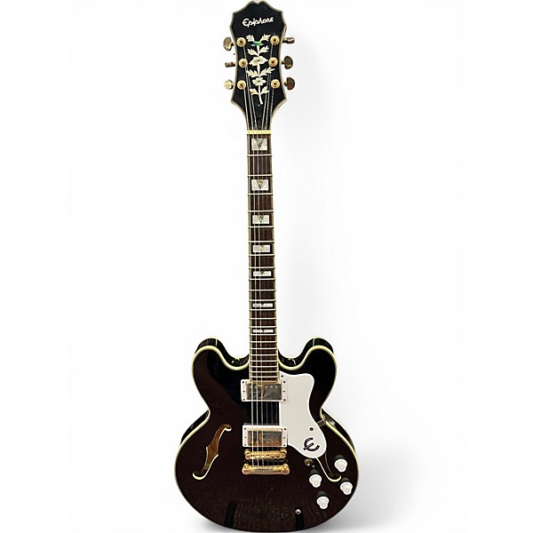 Used Epiphone Sheraton II Ebony Hollow Body Electric Guitar