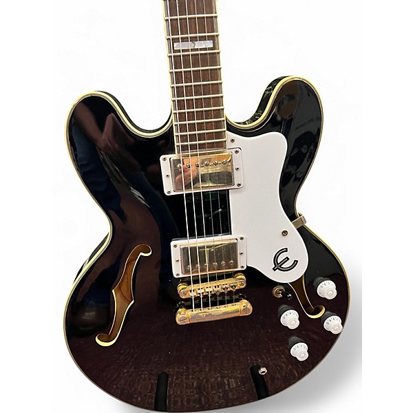 Used Epiphone Sheraton II Ebony Hollow Body Electric Guitar