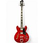 Used Hagstrom Viking Electric Short-Scale Transparent Cherry Electric Bass Guitar thumbnail