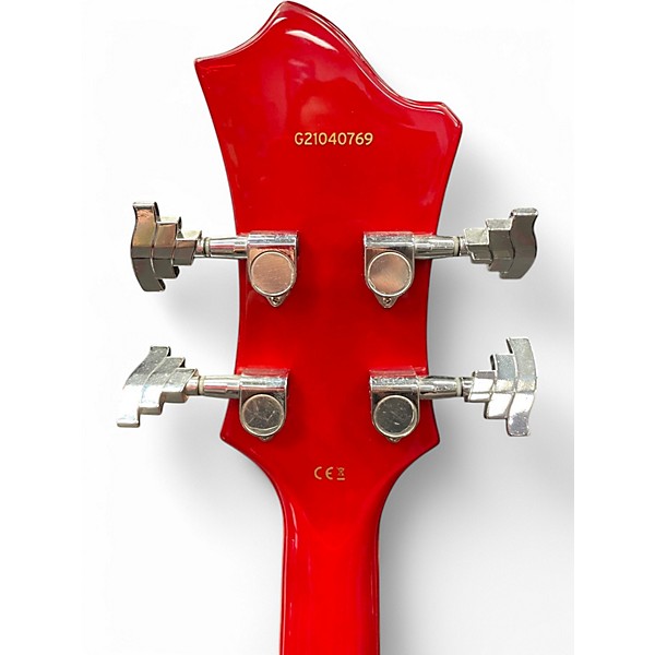 Used Hagstrom Viking Electric Short-Scale Transparent Cherry Electric Bass Guitar