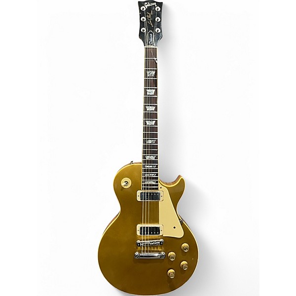 Vintage 1976 Gibson 1976 Les Paul Deluxe Gold Top Solid Body Electric Guitar