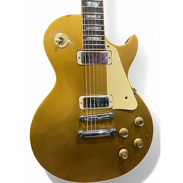 Vintage 1976 Gibson 1976 Les Paul Deluxe Gold Top Solid Body Electric Guitar