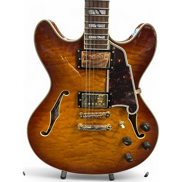 Used D'Angelico EXCEL DC XT Antique Amber Hollow Body Electric Guitar