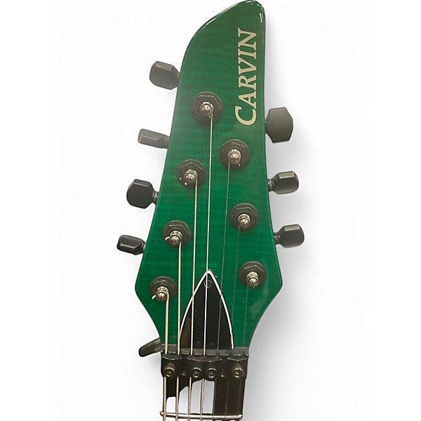Used 2010s Carvin DC727 GREEN TRANSLUCENT Solid Body Electric Guitar