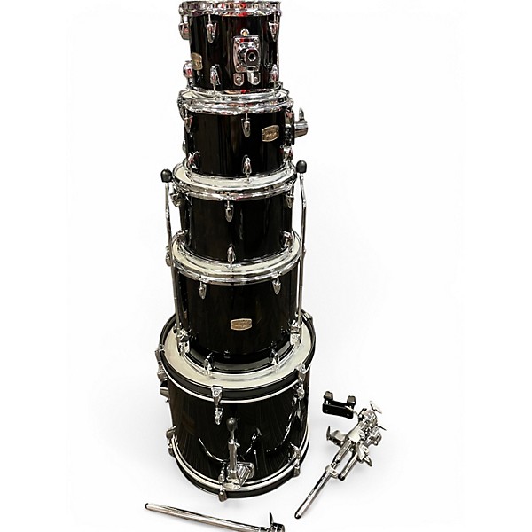 Used Yamaha 5 Piece Stage Custom Raven Black Drum Kit