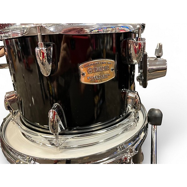 Used Yamaha 5 Piece Stage Custom Raven Black Drum Kit