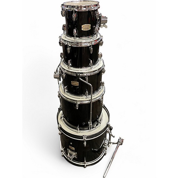 Used Yamaha 5 Piece Stage Custom Raven Black Drum Kit