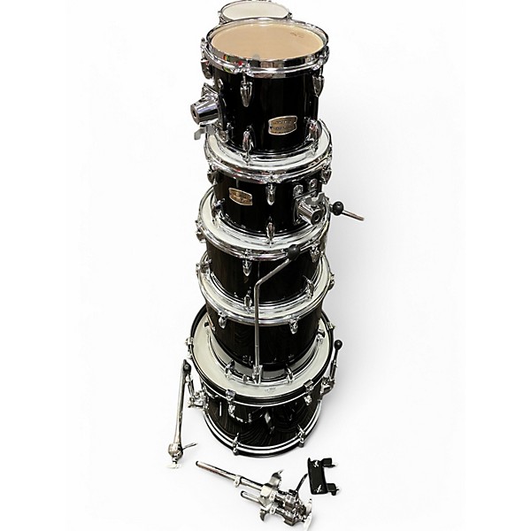 Used Yamaha 5 Piece Stage Custom Raven Black Drum Kit
