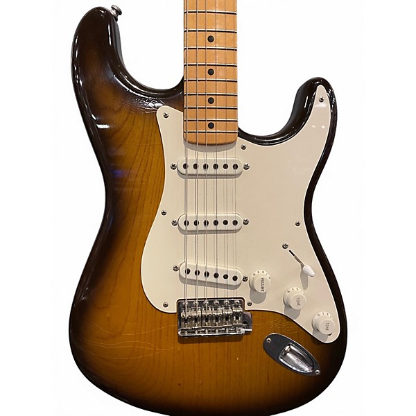 Used 2004 Fender 50th Anniversary Custom Shop Master Built 1954 Stratocaster  2 Tone Sunburst Solid Body Electric Guitar