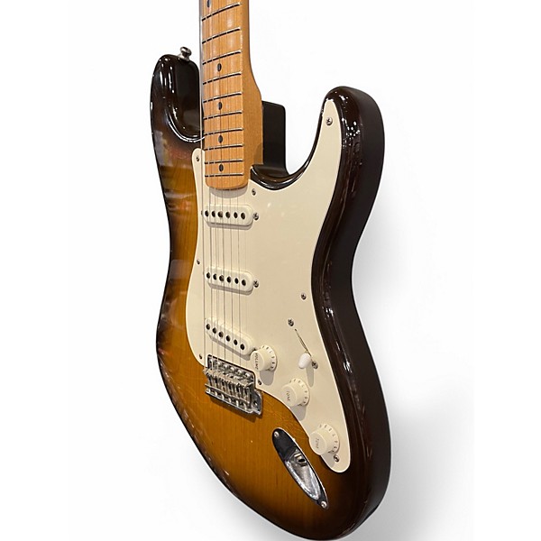 Used 2004 Fender 50th Anniversary Custom Shop Master Built 1954 Stratocaster  2 Tone Sunburst Solid Body Electric Guitar