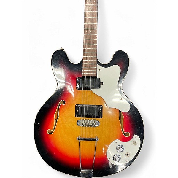 Vintage 1967 Mosrite celebrity 3 sunburst Hollow Body Electric Guitar