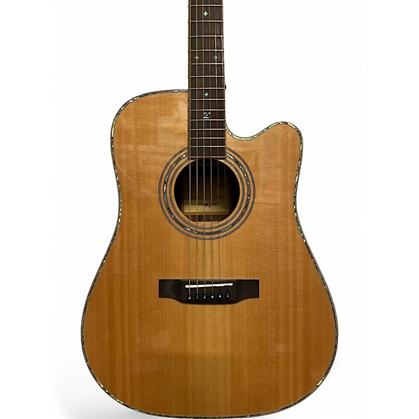 Used Zager zad-900 Natural Acoustic Guitar