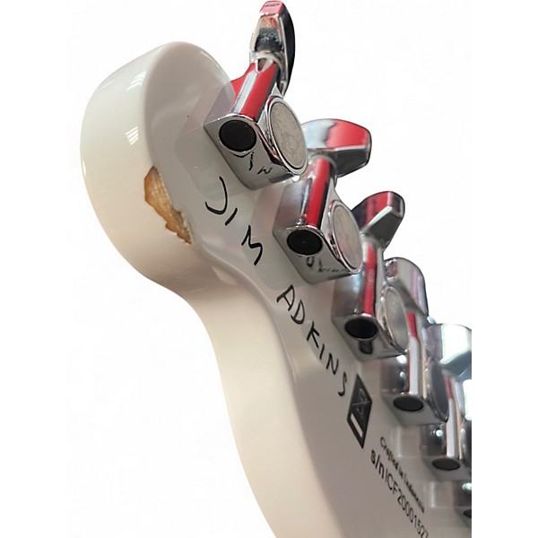 Used Fender JA90 Jim Adkins Thinline Telecaster Alpine White Hollow Body Electric Guitar