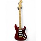 Used 2010 Fender DELUXE STRATOCASTER Candy Apple Red Solid Body Electric Guitar thumbnail