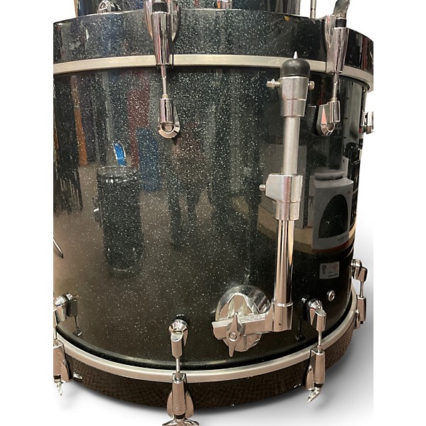 Used Yamaha 3 Piece Absolute Birch Custom black sparkle Drum Kit