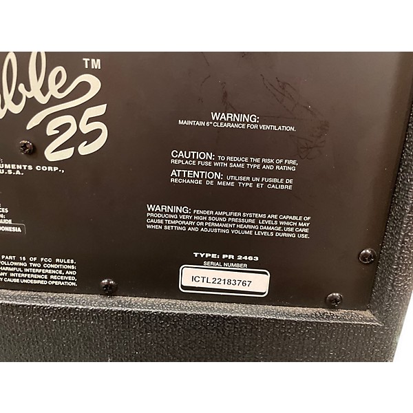 Used Fender Rumble 25 25W 1x8 Bass Combo Amp