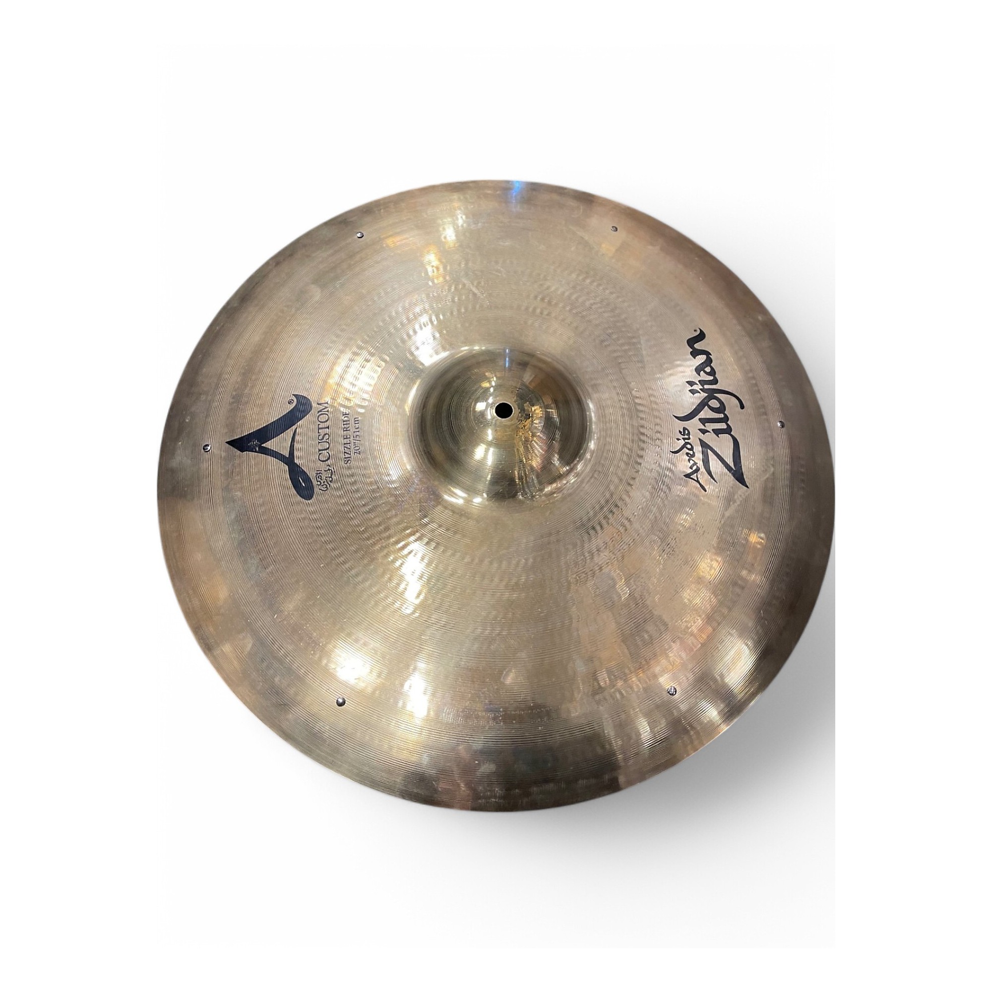 Used Zildjian 20in A CUSTOM SIZZLE RIDE Cymbal 40 | Guitar