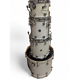 Used DW 4 Piece Collector's Series White Sparkle Drum Kit