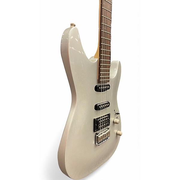 Used Laguna LE222MSL HSS Silver Solid Body Electric Guitar