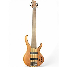 Used Ibanez BTB676F Fretless 6 String Natural Electric Bass Guitar
