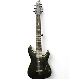 Used Schecter Guitar Research Demon 7 String Flat Black Solid Body Electric Guitar