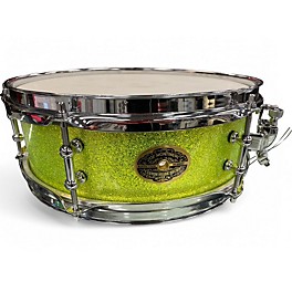 Used Joe Montineri 12X5 SNARE DRUM METALLIC LIME Drum
