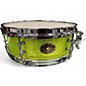 Used Joe Montineri 12X5 SNARE DRUM METALLIC LIME Drum thumbnail
