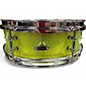 Used Joe Montineri 12X5 SNARE DRUM METALLIC LIME Drum