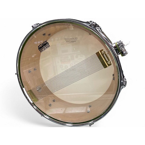 Used Joe Montineri 12X5 SNARE DRUM METALLIC LIME Drum