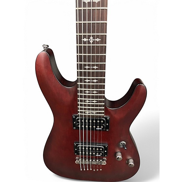 Used Schecter Guitar Research Omen 7 Walnut Solid Body Electric Guitar