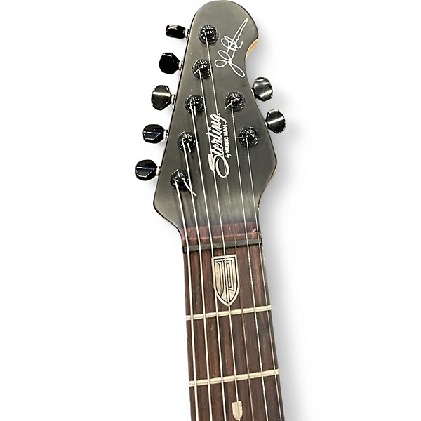 Used Sterling by Music Man John Petrucci JP157 7 String Black Solid Body Electric Guitar