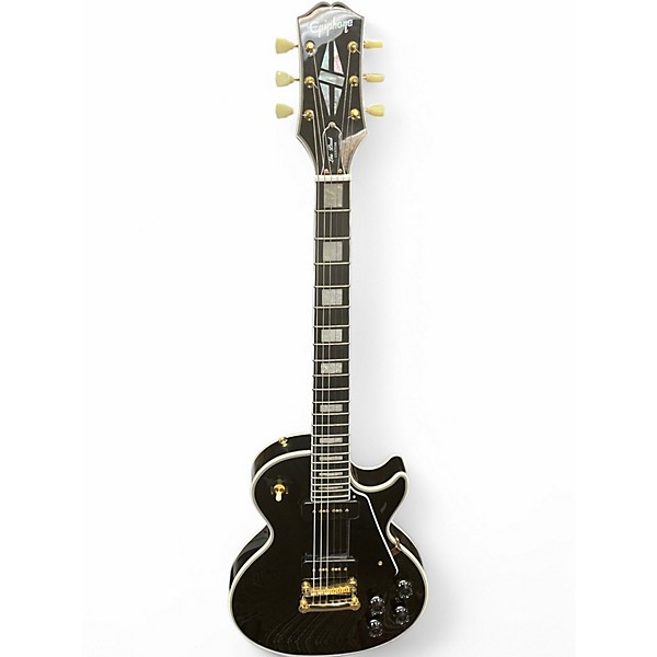 Used Epiphone Les Paul Custom P-90 Ebony Solid Body Electric Guitar
