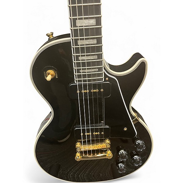 Used Epiphone Les Paul Custom P-90 Ebony Solid Body Electric Guitar