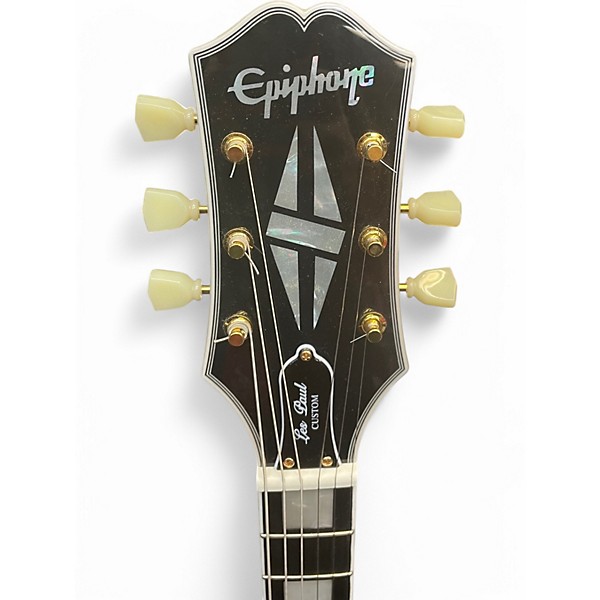 Used Epiphone Les Paul Custom P-90 Ebony Solid Body Electric Guitar