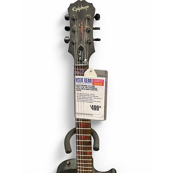 Used Epiphone Les Paul Pirates of the Caribbean Black Solid Body Electric Guitar