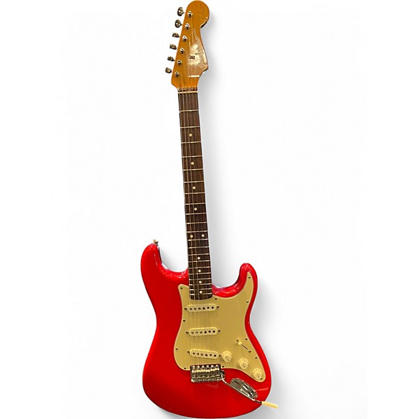 Used Fender Mark Knopfler Artist Series Signature Stratocaster Red Solid Body Electric Guitar