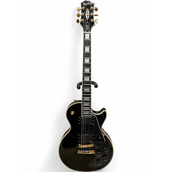 Used Epiphone Les Paul Custom Ebony Solid Body Electric Guitar