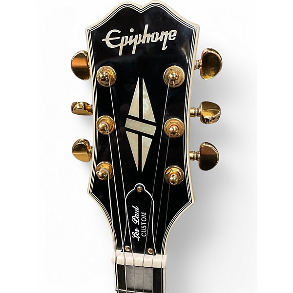 Used Epiphone Les Paul Custom Ebony Solid Body Electric Guitar