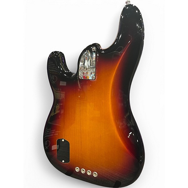 Used 2017 Fender American Elite Precision Bass 3 Tone Sunburst Electric Bass Guitar