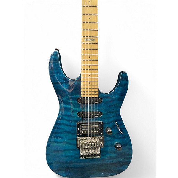 Used ESP LTD MH-103 QM Trans Blue Solid Body Electric Guitar